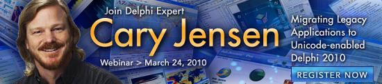Embarcadero Webinar : Join Delphi Expert Cary Jensen...